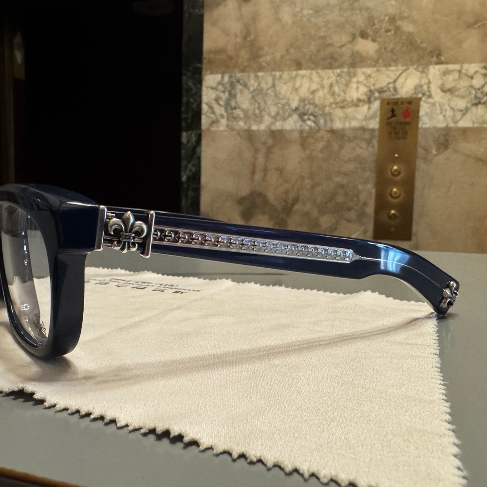 Chrome Hearts”See you in Tea”Blue Sunglasses with Silver Accents”